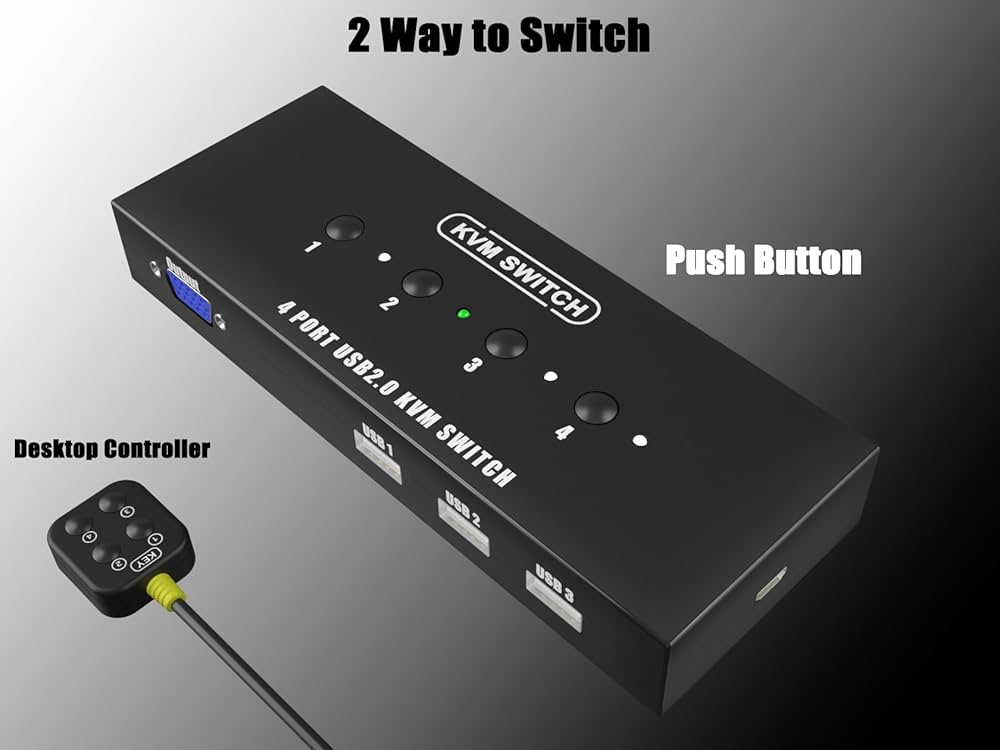 Amazon.co.jp: KVMスイッチ VGA 4ポート - VGA KVMスイッチ